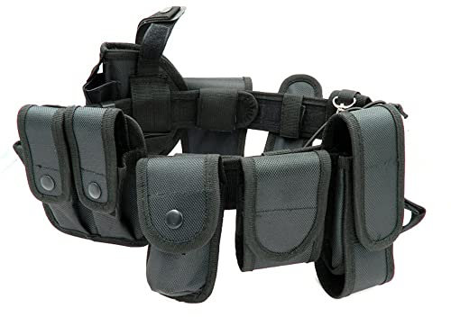 ACEXIER Multifunktionaler 10-in-1-Tactical Security Duty Belts Gun Holster Taschenlampe Pouch Sets Utility Kit Belt Military Police Duty Belt