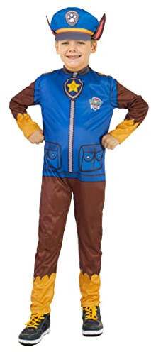 Ciao- Chase costume travestimento bambino originale Paw Patrol (Taglia 3-4 anni) con cappello
