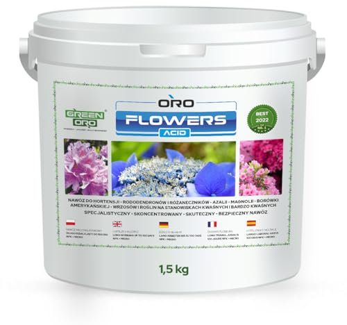 GREEN ORO FLOWERS ACID 1,5KG Engrais à libération lente pour hortensias et plantes acidophiles