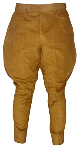 Craft Lovers Men/Women 40s Military Polo Style Light Khaki Jodhpurs Pants Equestrian Horse Riding Beige Breeches Polo Pants (as1, Waist, Numeric_42, Regular, Model - 5)