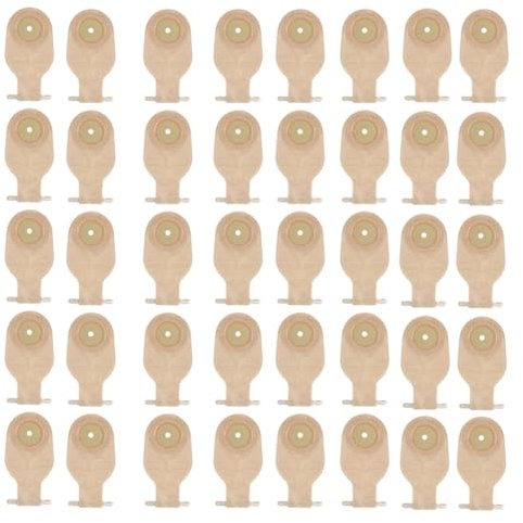 Yominerr 40 sacchetti per stomia, monopezzo, sacchetti svuotabili per colostomia, ileostomia, stomi, valvola di scarico 20-60 mm, sacchetti per colostomia