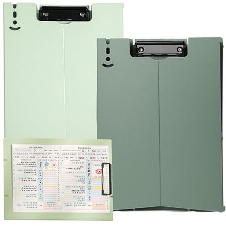 Counius Klemmbrett A4 Mit Deckel - 2 Stück Klemmmappe für Geschäft, Büro, Schule Oder Industrie