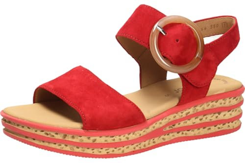 Gabor Damen Sandaletten, Frauen Sandalen,Best Fitting,offene Schuhe,Strandschuhe,Sommersandalen,bequem,flach,Rubin (So.Rubin),39 EU / 6 UK