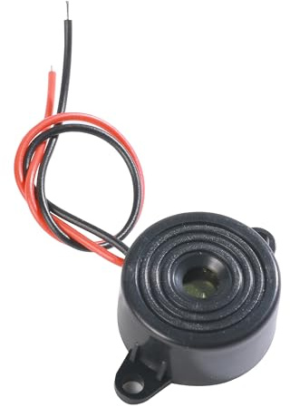 Flaconi Cicalino Elettronico per Auto,Segnale Acustico Allarme Elettronico Piezoelettrico 3-24 V CC,Allarmi di Avviso di Sicurezza,Adatto per Apparecchiature Elettroniche Automobilistiche