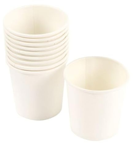 Lot de 50 Gobelets en Carton Café 12cl Blanc