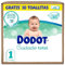Dodot Pañales Bebé Cuidado Total, Talla 1 (2-5 kg), 105 Pañales + Regalo de 10 Toallitas Aqua Pure 99% Agua, Protección Delicada De La Piel, Pack Mensual
