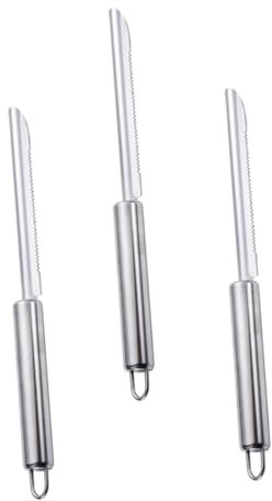 FUNNETOYU 3piezas Descorazonador De Piña De Acero Inoxidable De Herramientas De Cocina Resistentes y Prácticas Para Retirar Ojos De Piña y Pelar Fáciles