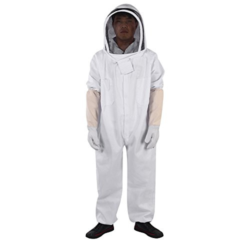 Saluaqui Beekeeping Suit Honey Bees Cutting Dress Wasp Suit Professional Beekeeping With Gloves Premium Beekeeper Equipment Jumpsuit for Optimal Comfort and (L)