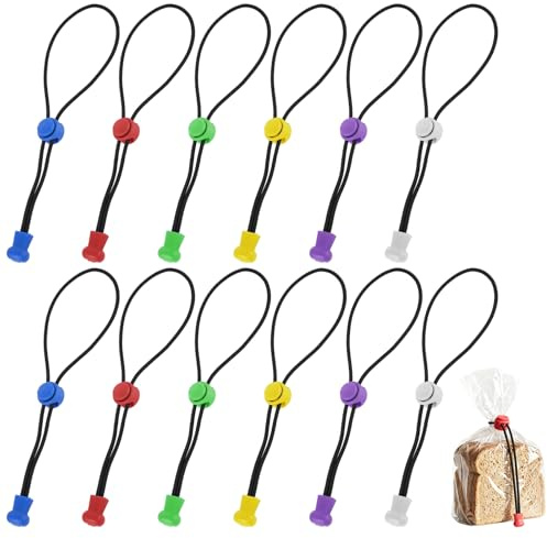 12 Piezas Pinza Cierre Bolsa de Alimentos 21 cm para Bolsas de Congelación | Clips de Cierre para Bolsas de Congelador, Clips Reutilizables para Bolsas con Cierre de Resorte
