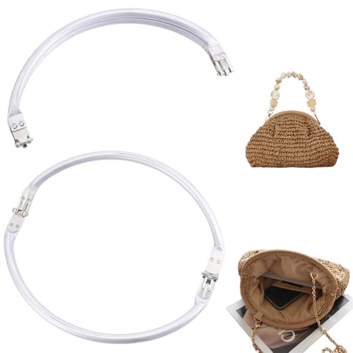 Beebeecraft 2 Pieza de Marco para Bolso de Aleación de Aluminio con Cierre de Beso Marco Tubular Interno En Forma de U Repuestos para Marco de Bolso de Mano para Manualidades de Costura Y Bolsos de