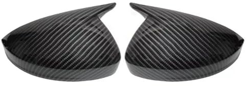 Carcasa Espejo Retrovisor Para VW Para Tiguan 2016 2017 2018 2019 2020 Cubierta Espejo Retrovisor Carcasa Tapa Negro Brillante Carbono Tapa Espejo(Aspecto de carbono)