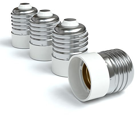 Eazy CASE 12x Lampensockel Adapter - Konverter für E27 Fassung auf E14 Lampenadapter für LED-/Halogen- und Energiesparlampen Sockeladapter, weiß