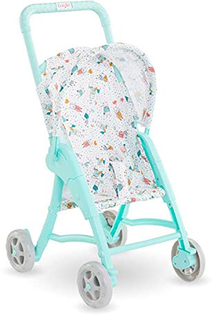 Corolle 9000110590 - Mon Premier Poupon 30cm Puppenbuggy, blau, Buggy für alle 30cm Puppen, Puppenmama, Puppenzubehör, Kinderwagen, Für Kinder ab 18 Monaten geeignet