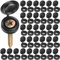 HNYYZL Plastic Hinged Screw Caps, 150 PCS Black Folding Covers, Snap Washer Flip Tops for Covering Screw Heads, Protection (M)