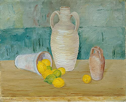 ArtDirect Still Life with Stone Jugs and Lemons 45x36 UnFramed Museum Art Print Poster Ready for Framing by Emil Kraus (Austrian, 1897-1930)