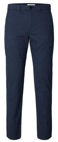 SELETED Homme SLHSLIM-Miles 175 Brushed Pants W Noos, Zafiro Oscuro/Detalle: Estructura, 36W x 34L