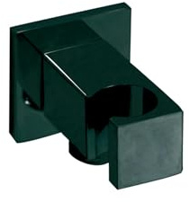 Ramon Soler - Codo de Salida de Agua para Ducha, Soporte Fijo a Pared, Diseño Cuadrado, Acabado Negro Mate, Accesorio de Baño Moderno, Instalación Fácil, Resistente a la Corrosión