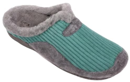 GARZON 13302-7450.572-VERDE-39 - Zapatilla Mujer Invierno Efecto Pana Mujer Color: Verde Talla: 39