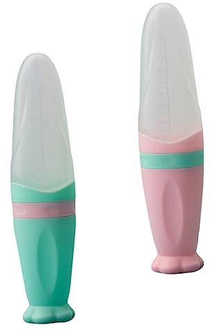 ibasenice 2stücke Reis-getreide-flasche Quetschfütterer Mit Lebensmittelausgabelöffel Für Ausgesprochen Sicher Und Praktisch