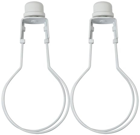 DGBRSM 2Sets Lamp Shade Holder Clip on Lampshade Adapter Lamp Shade Light Bulb Clip Adapter Includes Finial and Lampshade Levellers for Clip On Light Bulbs Attaching Finial DIY Lighting Accessories