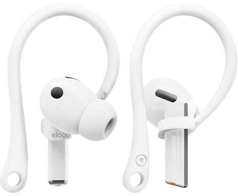 elago Ganchos para los oídos compatibles con Samsung Galaxy Buds 3 &Galaxy Buds 3 Pro Accesorios para Auriculares, Antideslizante, Diseño ergonómico, Ajuste cómodo (Blanco)