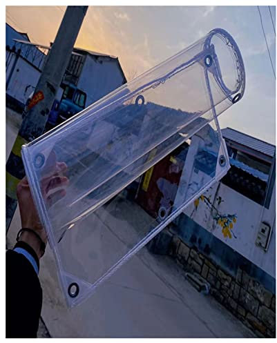 ELZEM Abdeckplanen Transparente wasserdichte PVC Plane Mit Ösen,Faltbar,Regenschutz,Pflanzenschutz Wetterfeste Plane Gartenmöbel Strapazierfähige Gewächshaus Pet Dach(1x3m)