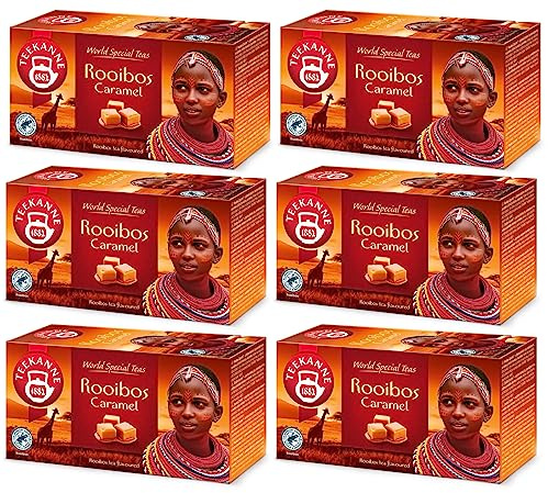 TEEKANNE Rooibos Cream Caramel Tea (NEW EDITION) (6 pack x 35 g)+Dekond Gift