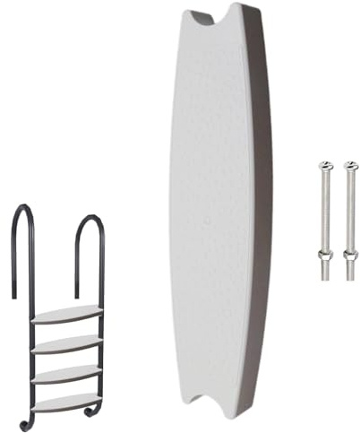 1pieces Marches De Piscine Creusée | Marches D'Échelle De Piscine | Échelle De Rechange | Pédales De Natation Antidérapantes | avec 2 Vis | Facile À Installer | pour La Plupart des Échelles