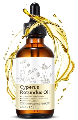 60ML Premium Cyperus Rotundus Oil - Effective Hair Removal Solution, Anti-Hair Growth, Nourishing Treatment for Sensitive Skin, Gentle & Non-Irritating for Smooth Skin