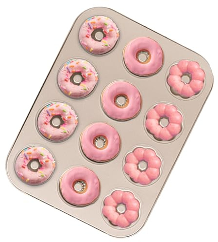 Bakad donutform - värmebeständig non-stick-form - hålmunkform - för frukostberedning, desserttillverkning och matlagning för