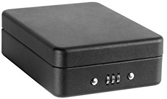 ARREGUI Private C9427 Caja Caudales con Cerradura de Combinación para Contar y Transportar Dinero | Caja de Seguridad de acero con Cable de Fijación | Caja fuerte portatil 15 cm de ancho | Color Negro