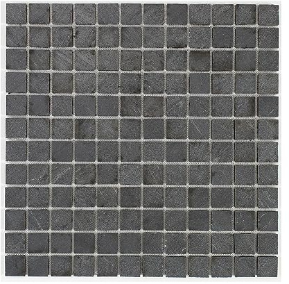 Mosaïque en pierre naturelle 30 x 30 cm - carreau 2,5 x 2,5 cm graphite noir