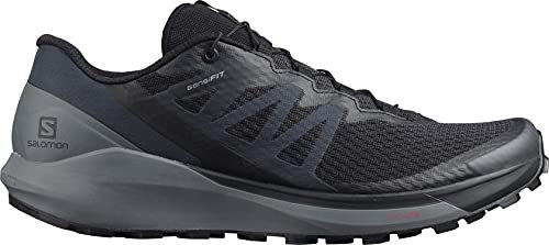 Salomon Herren Sense Ride Traillaufschuhe, Sense Ride 4 Black Quiet Shade Ebony, 44 EU