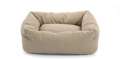 Record - Cuccia per Cani e Gatti Mono in Cotone, Colore: Beige, 50 x 35 x 14h cm. Lettino imbottito per animali a rapida asciugatura, morbido e accogliente. Cuscino rettangolare per cani e gatti.