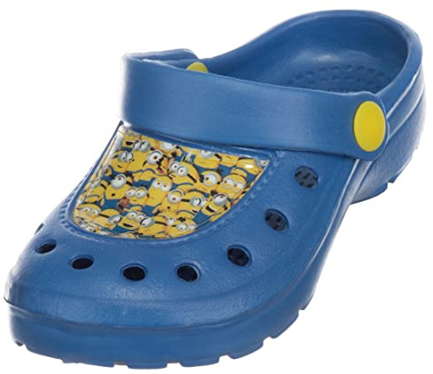 Brandsseller Zoccoli da giardino, scarpe da bagno, leggeri con motivi in stile, Blu, 25/26 EU