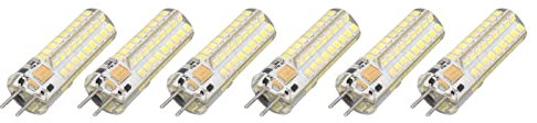 Akozon 6Pcs GY6.35 LED Birne 7W AC DC12V 700lm 72 LEDs 360 Dee LED Mais Glühbirne für Pendelleuchten Deckenleuchten (Weißes Licht)