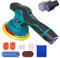 Cordless Car Buffer Polisher 2pcs 2.0Ah Batteries, Dual Action 6 Inch Portable Compact Polishing Machine Kit 2800-5500RPM 8 Speeds 125-150mm Buffing Pad, LED Display for Car Detailing Polish
