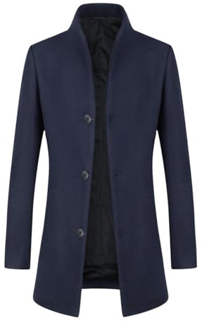 Allthemen Cappotto Invernale da Uomo Trenchcoat Lungo in Lana Caldo Coat Sottile Outerwear a Vento