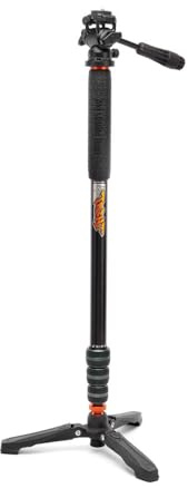 3 Legged Thing Punks Trent 2.0 Monopod Superkit - Lightweight Magnesium Alloy Camera Monopod with Multiple Uses for Heavy Equipment (Metallic Slate Grey)