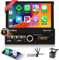 7 inch Flip Out Single Din Car Stereo with Apple Carplay Android Auto, Hodozzy Touch Screen Bluetooth Car Radio with Mirror Link FM Dual USB/AUX/SD Card Ports External Mic+Reversing Camera