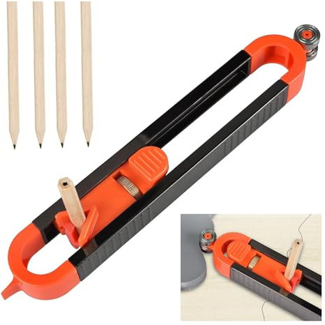 5 Pcs Scribe Tool, Multi Functional Scribing Tool with Lock, Precisely Copy Irregular Shapes Scribe Tool, Woodworking Edge Corner Measuring Duplicator, Profile Marking Tool