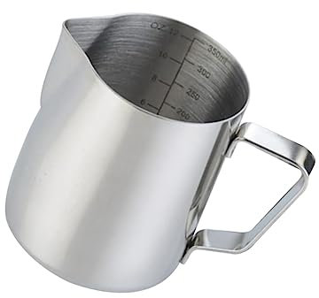 BESTOYARD Professioneller Edelstahl Milchaufschäumer Kännchen Für Latte Art Ergonomisches Design Für Restaurant Und Zuhause Für Cappuccino Und Milchkaffee