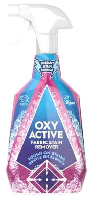 HOCHSTE® Oxy Active Fabric Stain Remover Spray,Tough on Stains, Gentle on Fabrics,Instant Stain Removal with Oxygen Power,Powerful & Effective, Fabric Spray for Clothes, Upholstery,Fast-Acting, 750ML