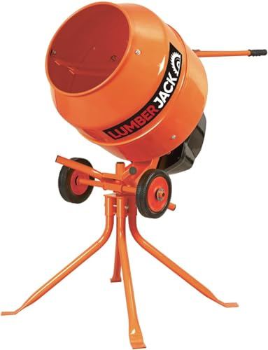 LUMBER JACK ECM550 135L Electric Concrete Mixer, 550W, 230V Heavy-Duty Cement, Durable Frame, Powerful Motor & Easy Manoeuvrability for Construction & DIY
