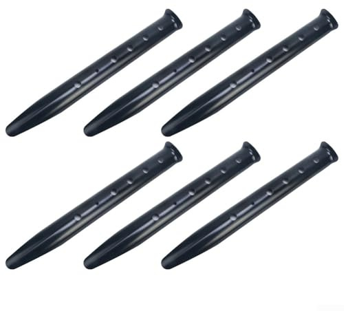Sand Tent Pegs 6pcs Ushaped Aluminum Stakes for Snow and For Beach Camping Strong and Sturdy Outdoor Accessories (black)
