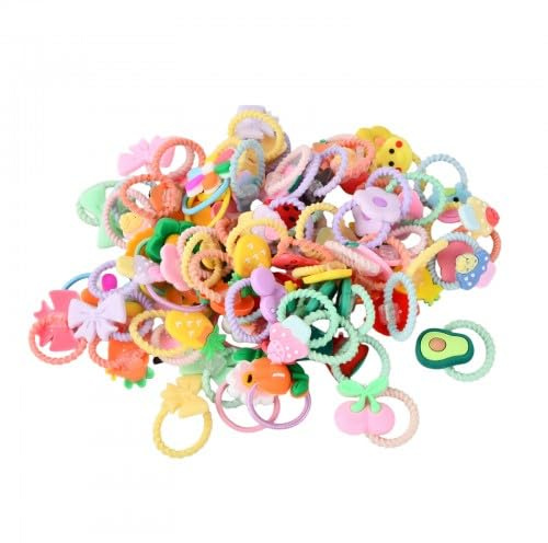 Set med 70 hårband för flickor, färgglada scrunchies med roliga mönster | Olika hårtillbehör för flickor, perfekta för dagliga frisyrer, lämpliga för barn och tonåringar