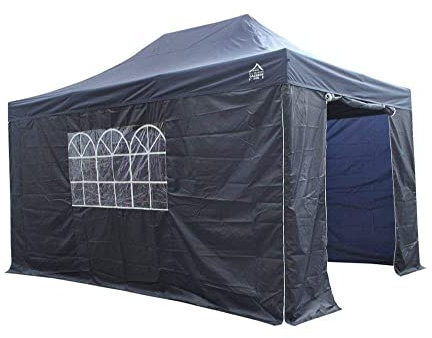 All Seasons Gazebos | 3x4.5m Pop up Gazebo with 4 Side Walls & Accessory Pack | Heavy Duty, Fully Waterproof, High-Grade Materials (Navy Blue)
