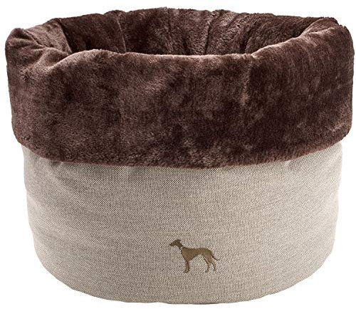HUNTER Livingston Variabler Hunde- und Katzenschlafplatz, mit weichem Plüsch Farbe beige, Größe one-Size