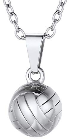PROSTEEL Stainless Steel Volleyball Necklaces Pendant Chain Women Men Sport Fan Jewelry Gift Circle Round Ball Necklace