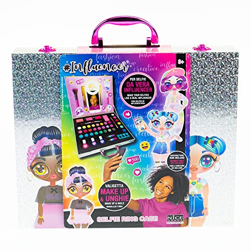 Nice Group - Influencer Selfie Ring Case, Juego de maletín de Transporte para niños con Espejo y Anillo de luz para Selfie - 92050